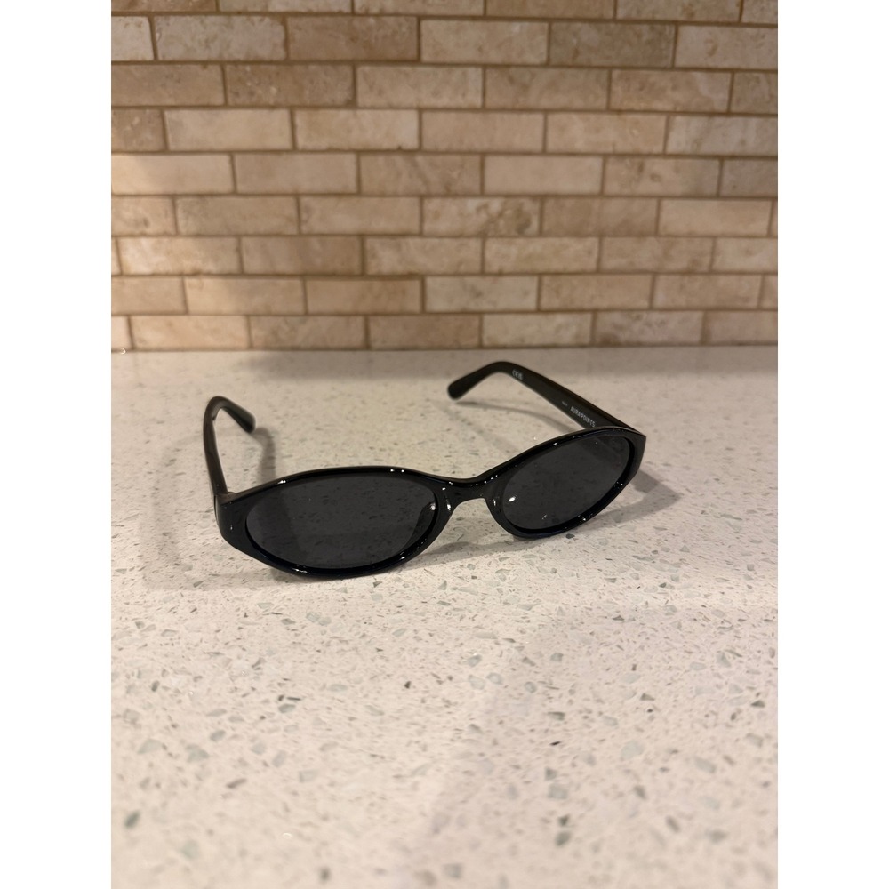 Quay Aura Points Black Smoke Narrow Oval Sunglasses Retro 90s 78619